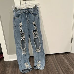 SHEIN baggy ripped jeans - size XS
